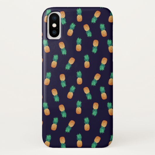 ananassen op de marine Case-Mate iPhone case (Achterkant)