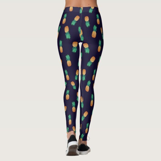 ananassen op de marine leggings (Achterkant)