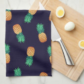 ananassen op de marine theedoek (Quarter Fold)