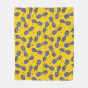 ananassen op goud fleece deken