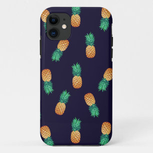Ananassen op marineblauw iPhone 11 hoesje