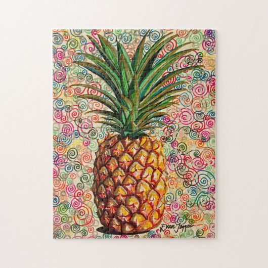 Ananastekening Legpuzzel (Verticaal)