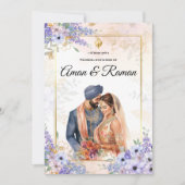 Anand Karaj invitation Sikh cartes mariages (Devant)