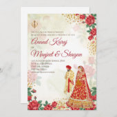 Anand Karaj invitations et invitations à un mariag (Devant / Derrière)