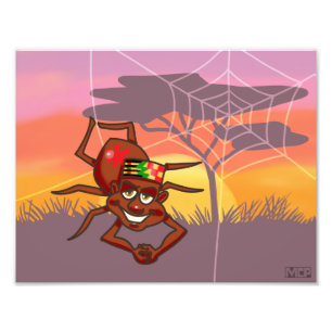 Anansi de Verteller Foto Afdruk