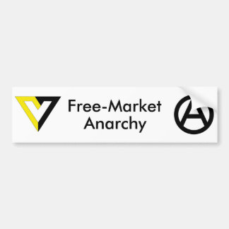 Anarchie Bumpersticker met vrije markt