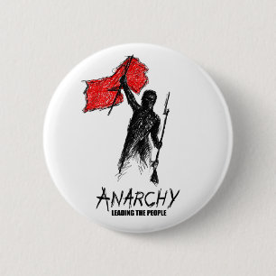 Anarchie die het volk leidt ronde button 5,7 cm