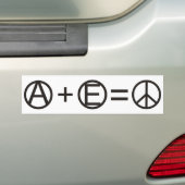 Anarchie + Gelijkheid = Vrede Bumpersticker (Op auto)