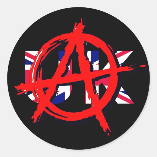 Anarchie in de... UK Ronde Sticker (Voorkant)
