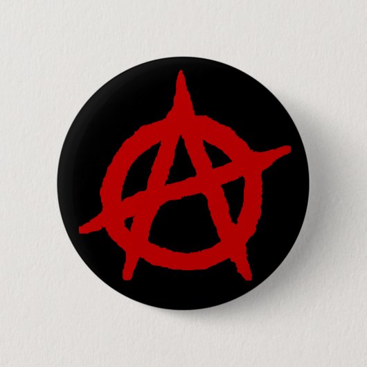 Anarchie in het rood ronde button 5,7 cm (Voorkant)
