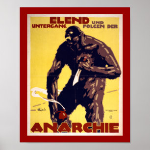 Anarchie - Poster allemand de la Première Guerre m