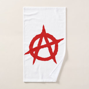 Anarchie symbool rode punk muziekcultuur teken cha handdoeken