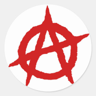 Anarchie symbool rode punk muziekcultuur teken cha ronde sticker