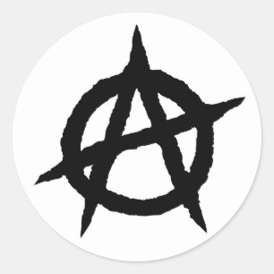 Anarchie symbool zwarte punk muziekcultuur teken c ronde sticker