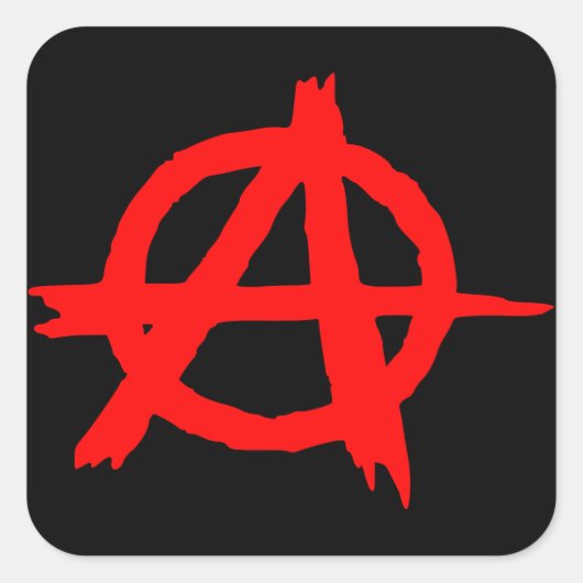 Anarchie Vierkante Sticker (Voorkant)