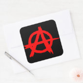 Anarchie Vierkante Sticker (Envelop)