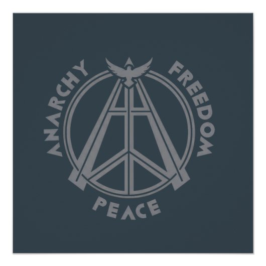 Anarchie, vrijheid en vrede: het symbool van de mo perfect poster (Voorkant)