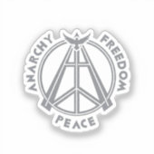 Anarchie, vrijheid en vrede: het symbool van de mo sticker (Voorkant)
