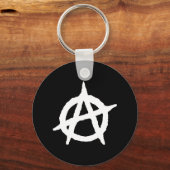 Anarchie - Zwart Wit - Emo - Sleutelhanger (Voorkant)