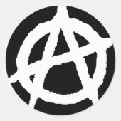 Anarchisme Symbool Sticker (Voorkant)