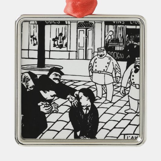 Anarchist, 1892 metalen ornament (Voorkant)