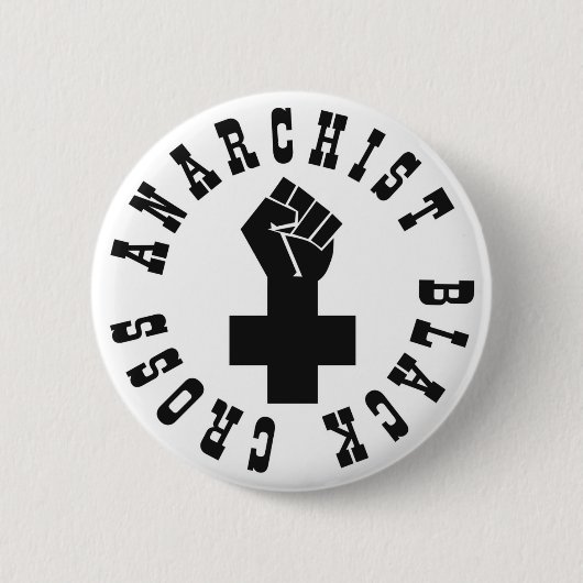 Anarchist Black Cross Ronde Button 5,7 Cm (Voorkant)