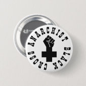Anarchist Black Cross Ronde Button 5,7 Cm (Voorkant /achterkant)