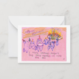 Anarchist Raccoons Verjaardag Kaart Notitiekaartje