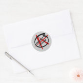 Anarchist van binnen ronde sticker (Envelop)