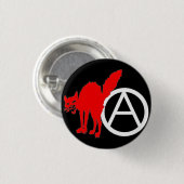 anarchist van rode kat ronde button 3,2 cm (Voorkant /achterkant)