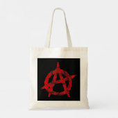 Anarchistisch symbool verstoord politieke anarchie tote bag (Achterkant)