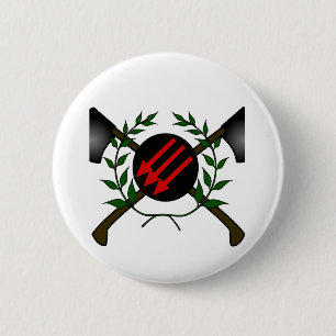 Anarchistische communistische Skin Head Red/Anarch Ronde Button 5,7 Cm