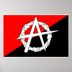 Anarchistische hanghandvlag poster