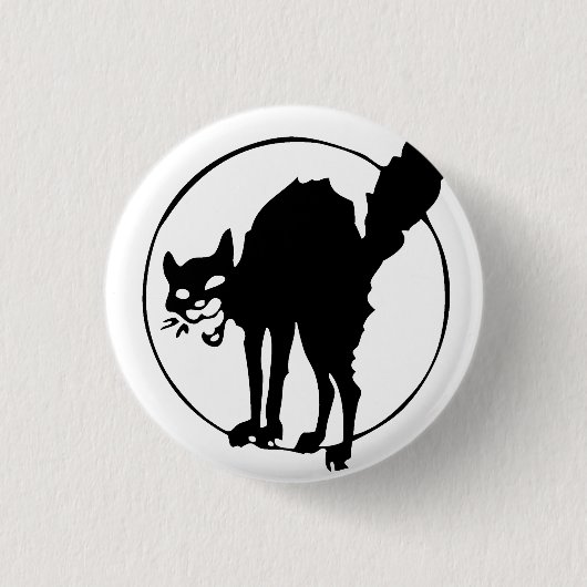 Anarchistische kat ronde button 3,2 cm (Voorkant)