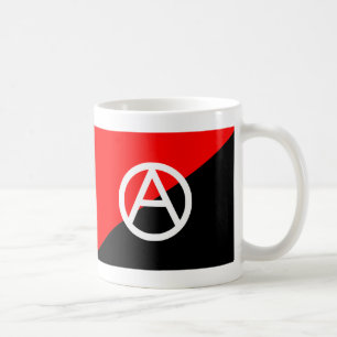 Anarchistische rode zwarte en witte vlag Anarchie Koffiemok