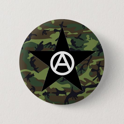 anarchistische sterrenpin ronde button 5,7 cm (Voorkant)