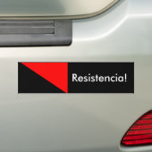 Anarchistische vlag: Resistencia. Bumpersticker (Op auto)