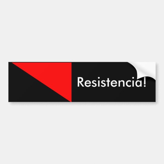Anarchistische vlag: Resistencia. Bumpersticker (Voorkant)