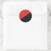 anarchistische vlag zwart ronde sticker (Tas)