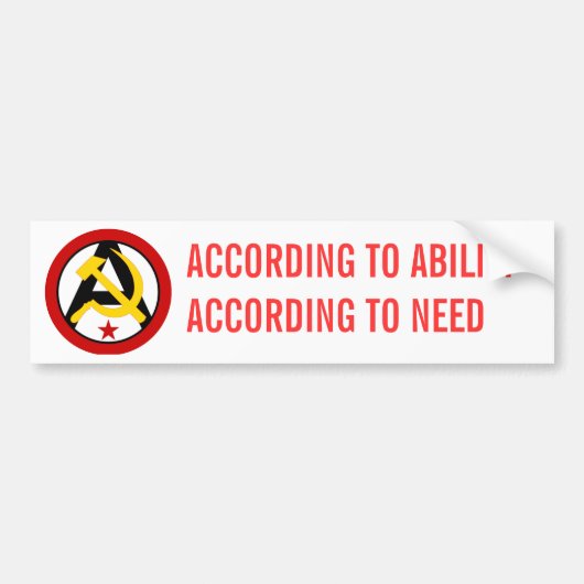 Anarcho-communistische logo bumpersticker (Voorkant)