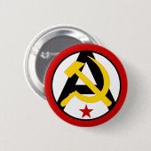Anarcho-communistische logo ronde button 5,7 cm (Voorkant /achterkant)