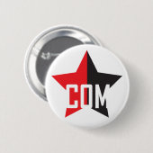 Anarcho-communistische ster ronde button 5,7 cm (Voorkant /achterkant)