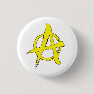 Anarcho-kapitalisme Gele anarchy Symbol Button
