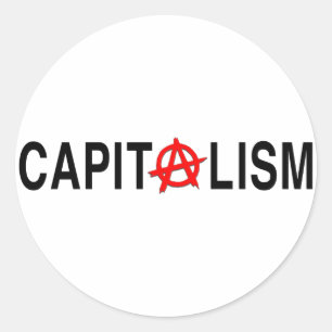 Anarcho-kapitalisme Ronde Sticker