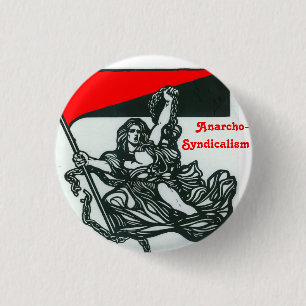 anarcho-syndicalisme ronde button 3,2 cm
