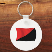 Anarcho-Syndicalisme Vlag Sleutelhanger (Voorkant)