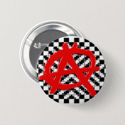 Anarchy-checker(red) Button (Voorkant /achterkant)
