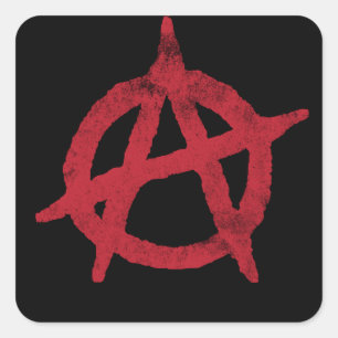 Anarchy Circle A Vierkante Sticker