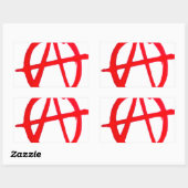 Anarchy Graffiti Rechthoekige Sticker (Vel)