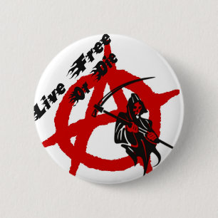 Anarchy Grim Reaper Ronde Button 5,7 Cm